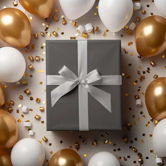 Papier Cadeau Lot classique : rouleau de papier à envelopper gri