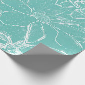 Papier Cadeau Lot de floral blanc transparent - sarcelle (Coin)