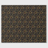 Papier Cadeau Lot Éclipsez Mid-Century Modern Black et Gold (Plat)