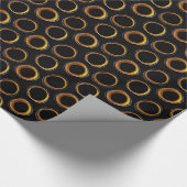 Papier Cadeau Lot Éclipsez Mid-Century Modern Black et Gold (Coin)