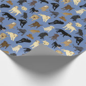 Papier Cadeau Lotsa Labs sur denim bleu rouleau de (Coin)