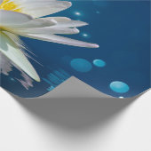 Papier Cadeau Lotus Blanc Élégant (Coin)