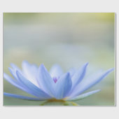 Papier Cadeau Lotus bleu élégant (Plat)