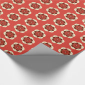 Papier Cadeau Lotus Flower Mandala, Mandarin Orange (Coin)