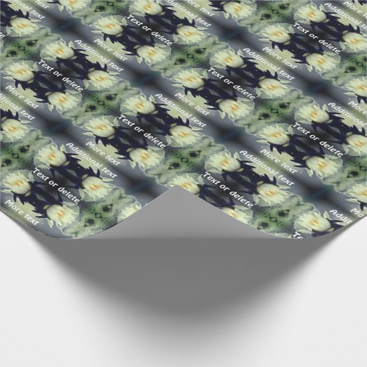 Papier Cadeau Lotus Water Lily Flower Abstrait Personnalisé (Coin)