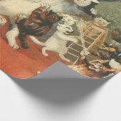 Papier Cadeau Louis Wain Joyeux Noël (Coin)