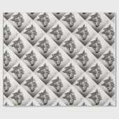 Papier Cadeau Loup (Plat)