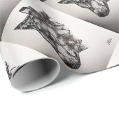 Papier Cadeau Loup (Coin rond)