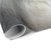 Papier Cadeau Loup arctique adorable (Coin rond)