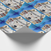 Papier Cadeau Loup Blanc (Coin)