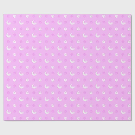 Papier Cadeau Loup-Garou Rose (Plat)