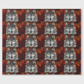 PAPIER CADEAU LOUP GRIS (Plat)