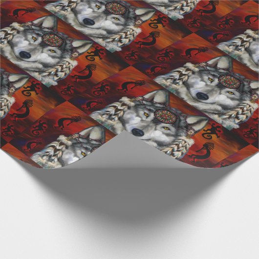 PAPIER CADEAU LOUP GRIS (Coin)