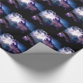 Papier Cadeau Loup lunaire (Coin)