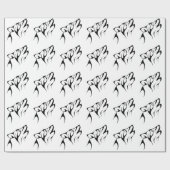 Papier Cadeau Loup tribal (Plat)