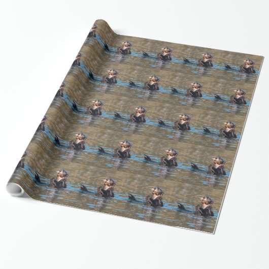Papier Cadeau Loupe de mer ensoleillée (Déroulé)