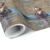 Papier Cadeau Loupe de mer ensoleillée (Coin rond)