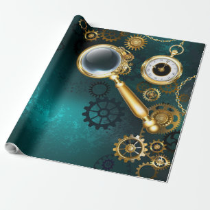 Papier Cadeau Loupe en style Steampunk