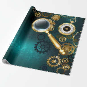 Papier Cadeau Loupe en style Steampunk