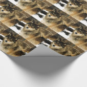 Papier Cadeau Loups dans la neige (Coin)