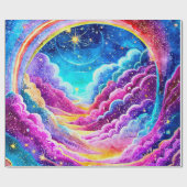 PAPIER CADEAU LOURD ESPACE EXTÉRIEUR (Plat)