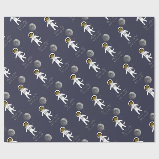 Papier Cadeau "Loutre astronaute mignon de loutre du ce monde" (Plat)