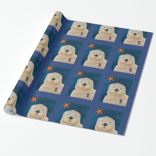 Papier Cadeau Loutre de mer (Déroulé)