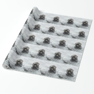 Papier Cadeau Loutre de mer adorable