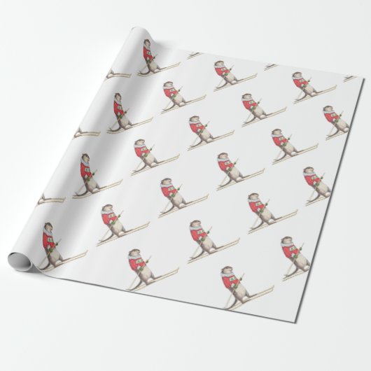 Papier Cadeau Loutre de ski (Déroulé)