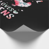 Papier Cadeau Louvain de poulet | Fille qui aime les poulets (Coin)