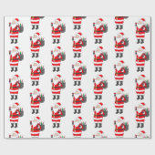 Papier Cadeau Louveur de vin rouge Père Noël (Plat)