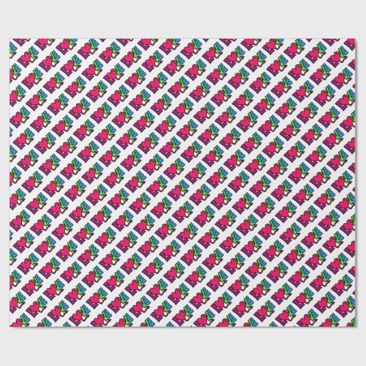 Papier Cadeau Love  (Plat)