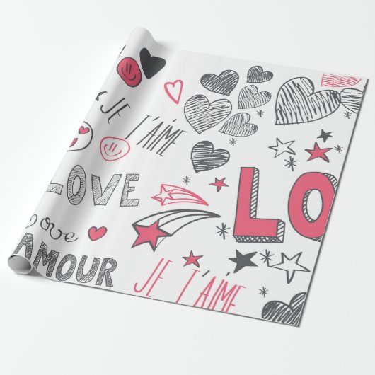Papier Cadeau Love (Déroulé)