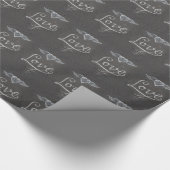 Papier Cadeau Love and Heart in Chalk Chalkboard (Coin)