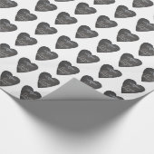 Papier Cadeau Love and Heart in Chalk Chalkboard Pattern (Coin)