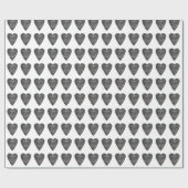 Papier Cadeau Love and Heart in Chalk Chalkboard Pattern (Plat)