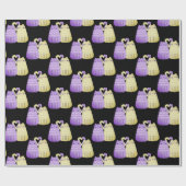 Papier Cadeau Love Cats on Black (Plat)