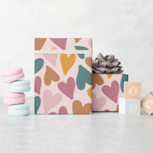 Papier Cadeau Love Colorful Hearts Motif