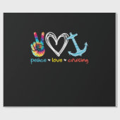 Papier Cadeau Love Cruising Ship Floating Ocean Tie Dye (Plat)