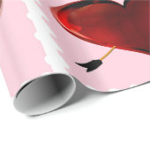 Papier Cadeau Love Forever Stamp Wrapper Papier (Coin rond)