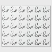 Papier Cadeau Love HandLettering Calligraphy (Plat)