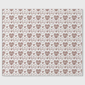 Papier Cadeau Love Heart Motif - Valentine's Day Design (Plat)
