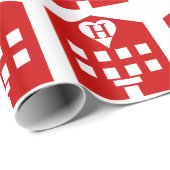 Papier Cadeau Love Hotel Japanese Emoji (Coin rond)