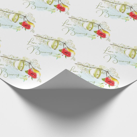 Papier Cadeau Love Is Brewing Hummingbird Tea Party (Coin)