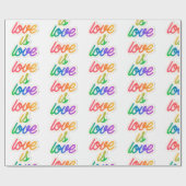 Papier Cadeau Love Is Love LGBT Wrapping Paper - Rainbow Pride (Plat)