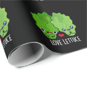 Papier Cadeau Love Lettuce Funny Veggie Pun (Coin rond)