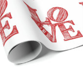 Papier Cadeau LOVE Logo wrapping paper, Valentine's day gift (Coin rond)