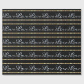 Papier Cadeau Love Love Love Elegant Designer (Plat)