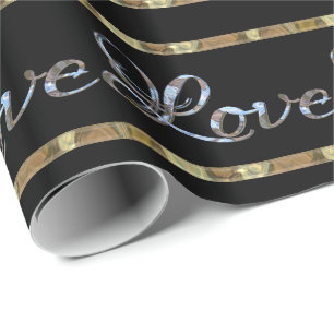 Papier Cadeau Love Love Love Elegant Designer