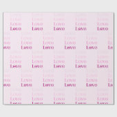 Papier Cadeau Love Love Love Love Wrapper Papier (Plat)